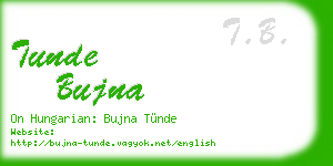 tunde bujna business card
